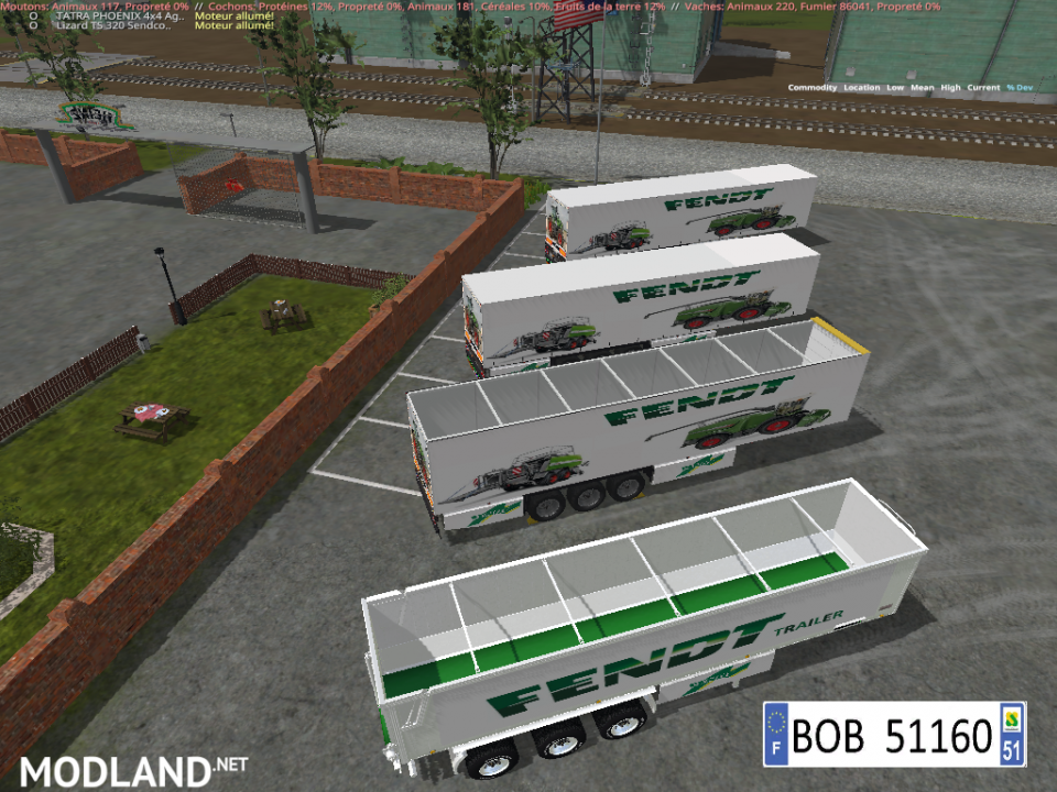 PACK 2 TRAILERS FENDT 4 IN 2 BY BOB51160